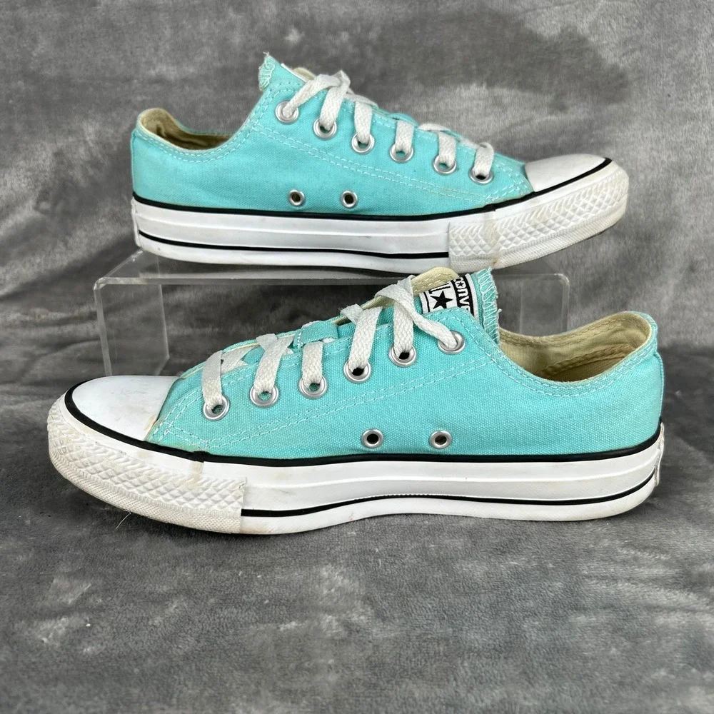 Converse Chuck Taylor All Star Low Top Turquoise Aqua Blue Sneakers W 7 M 5 - Picture 2 of 11